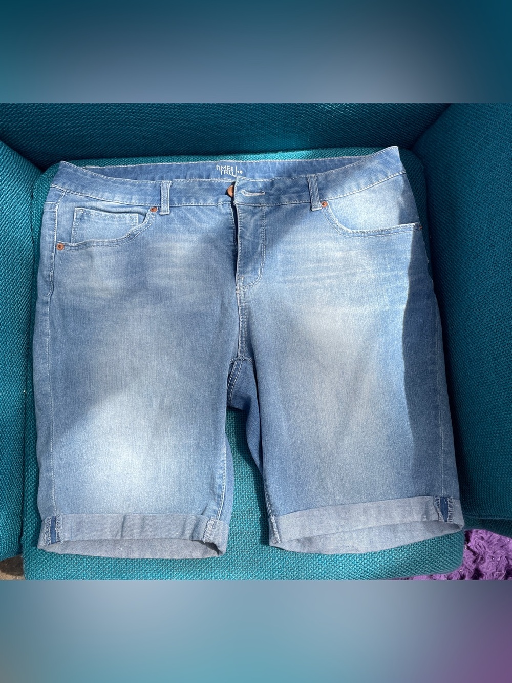 Light Blue Denim Shorts